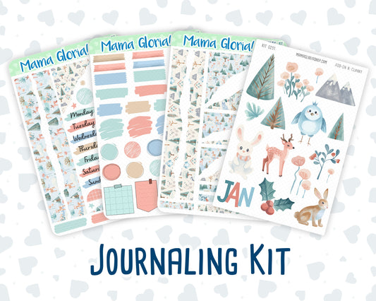 Kit 0251 - Journaling Kit - For Planners | Notebooks - January - Pine & Paws