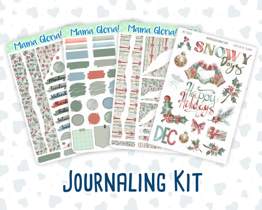 Kit 0245 - Journaling Kit - For Planners | Notebooks - December - Vintage Christmas