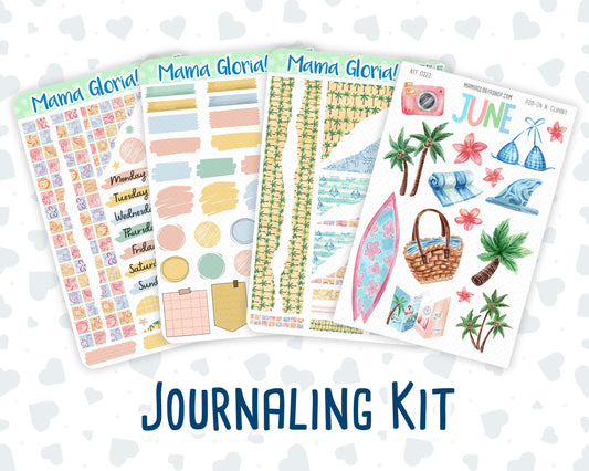 Kit 0222 - Journaling Kit - For Planners | Notebooks - June - Beach Day