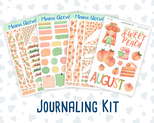 Kit 0228 - Journaling Kit - For Planners | Notebooks - August - Just Peachy