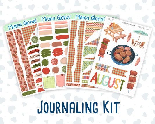 Kit 0231 - Journaling Kit - For Planners | Notebooks - August - Backyard BBQ