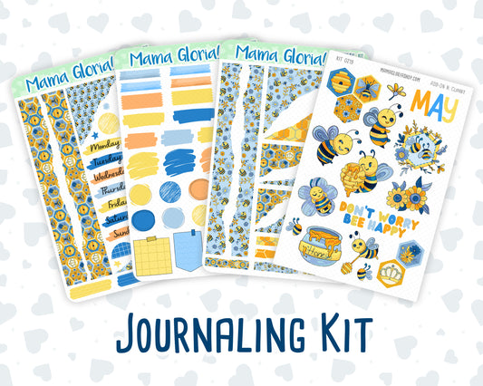 Kit 0219 - Bee's Business - Journaling Kit - May- For Planner - Notebook - Journal