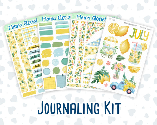 Kit 0227 - Journaling Kit - For Planners | Notebooks - July - Lemon Grove