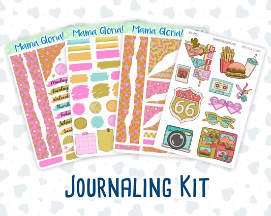 Kit 0223 - Journaling Kit - For Planners | Notebooks - June - Route 66