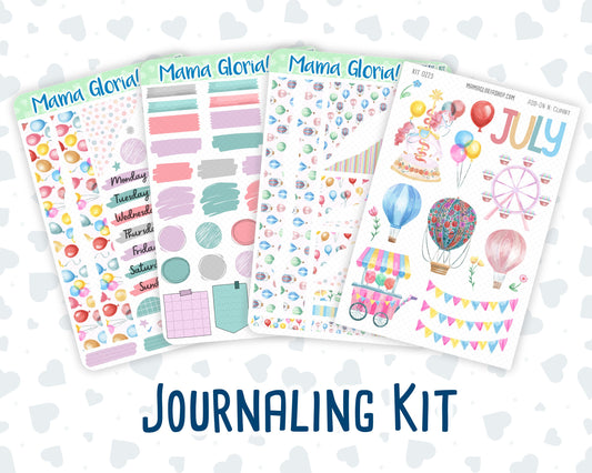 Kit 0225 - Journaling Kit - For Planners | Notebooks - July - Carnival Joy