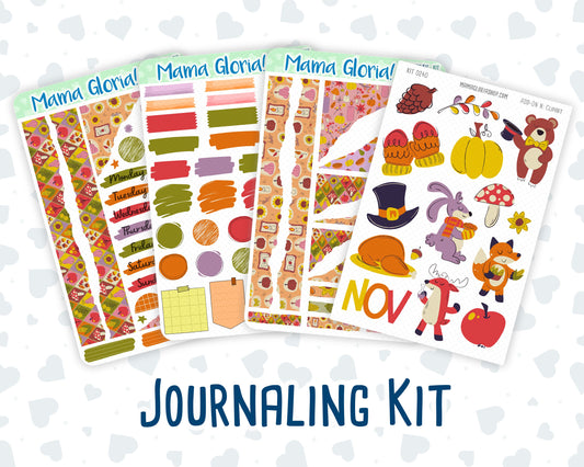 Kit 0240 - Journaling Kit - For Planners | Notebooks - November - Cozy Thanksgiving