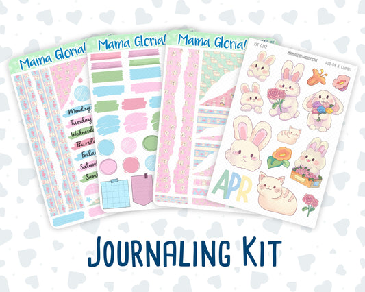 Kit 0262 - Journaling Kit - For Planners | Notebooks - April - Spring Puffs