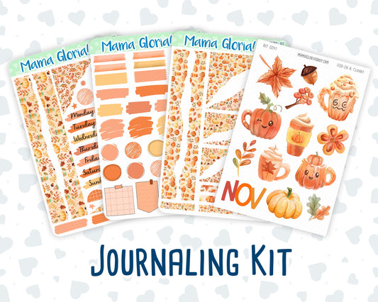 Kit 0241 - Journaling Kit - For Planners | Notebooks - November - Pumpkin Latte