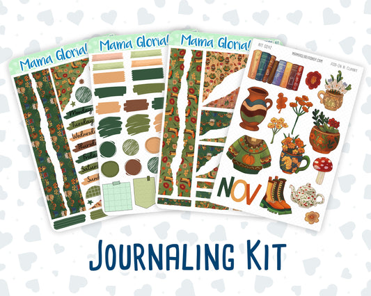 Kit 0242 - Journaling Kit - For Planners | Notebooks - November - Cottage Autumn