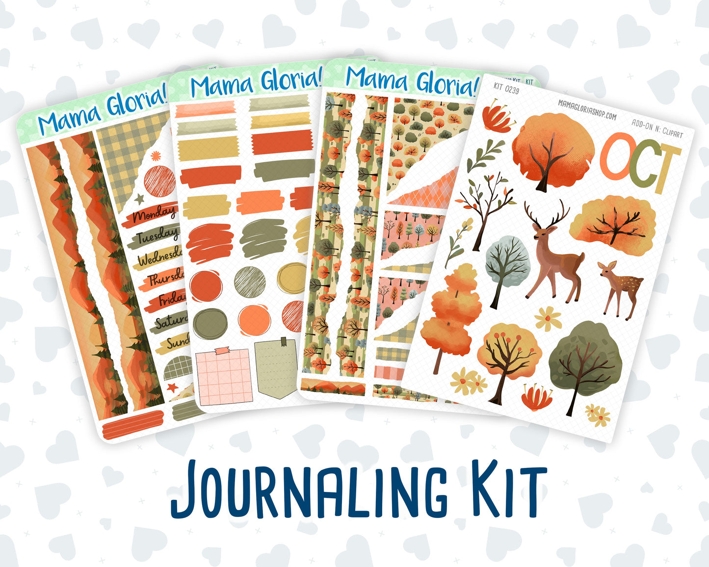 Kit 0239 - Journaling Kit - For Planners | Notebooks - October - October Stroll