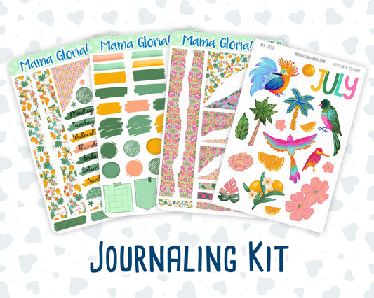 Kit 0226 - Journaling Kit - For Planners | Notebooks - July - Tropical Whimsy