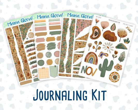 Kit 0243 - Journaling Kit - For Planners | Notebooks - November - Boho Autumn