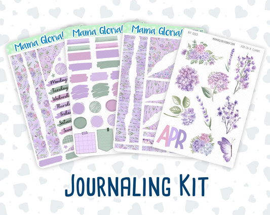 Kit 0263 - Journaling Kit - For Planners | Notebooks - April - Lavender Drift