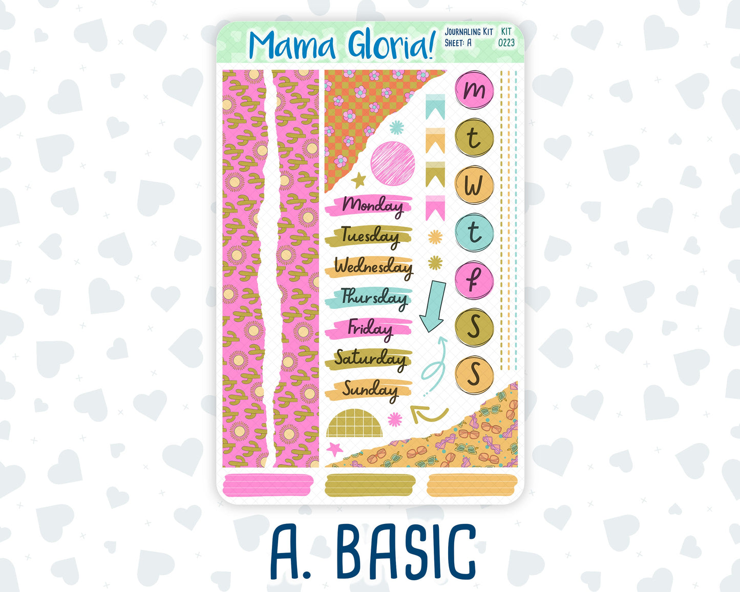 Kit 0223 - Journaling Kit - For Planners | Notebooks - June - Route 66