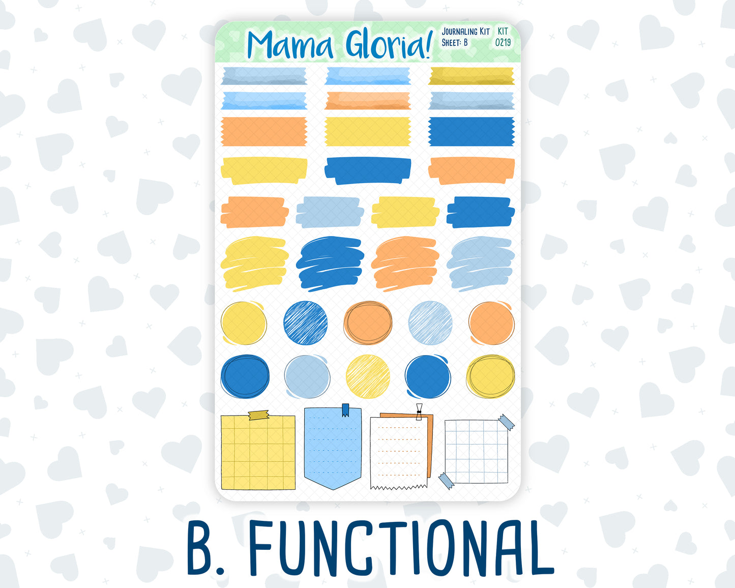Kit 0219 - Bee's Business - Journaling Kit - May- For Planner - Notebook - Journal