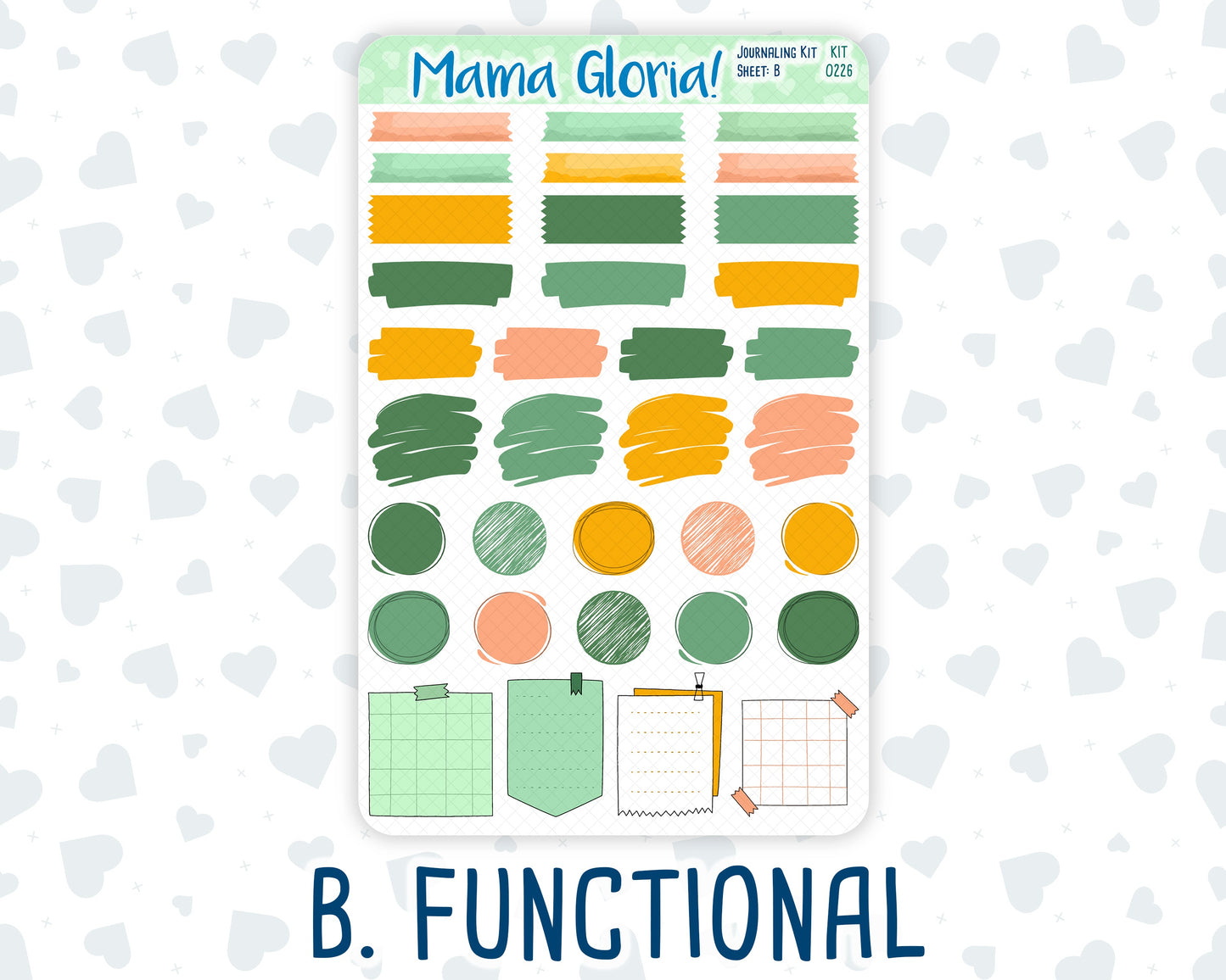Kit 0226 - Journaling Kit - For Planners | Notebooks - July - Tropical Whimsy