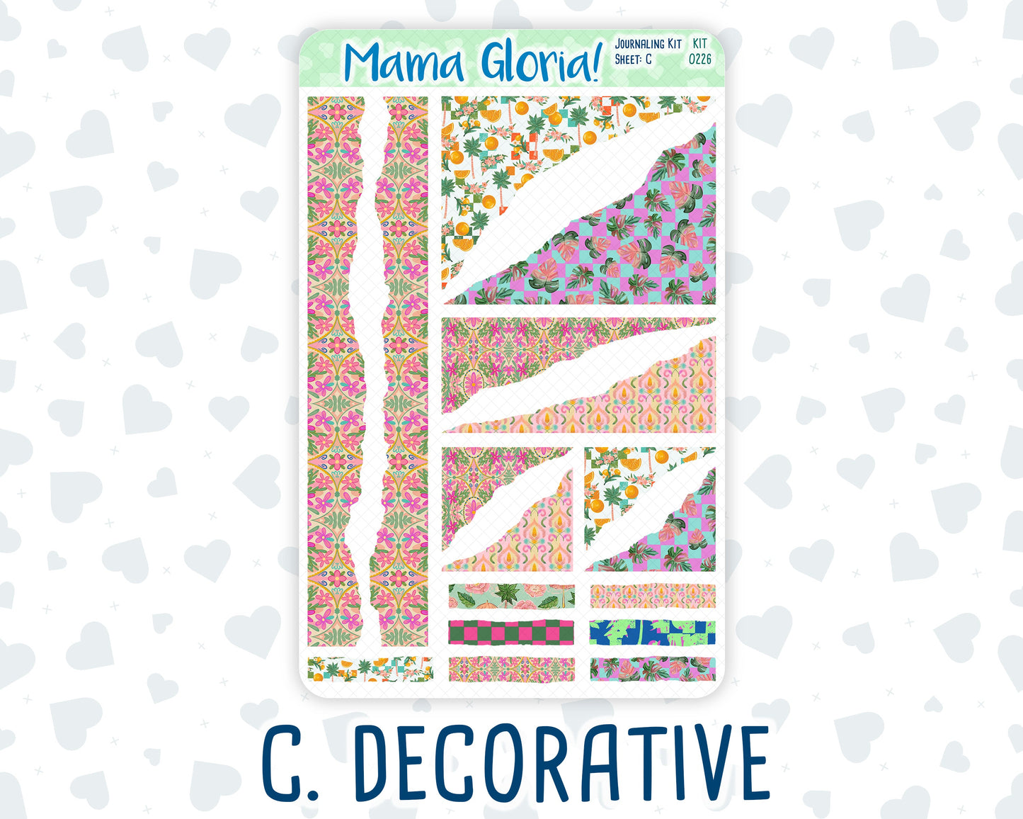 Kit 0226 - Journaling Kit - For Planners | Notebooks - July - Tropical Whimsy