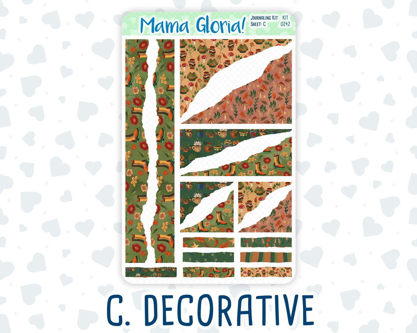 Kit 0242 - Journaling Kit - For Planners | Notebooks - November - Cottage Autumn