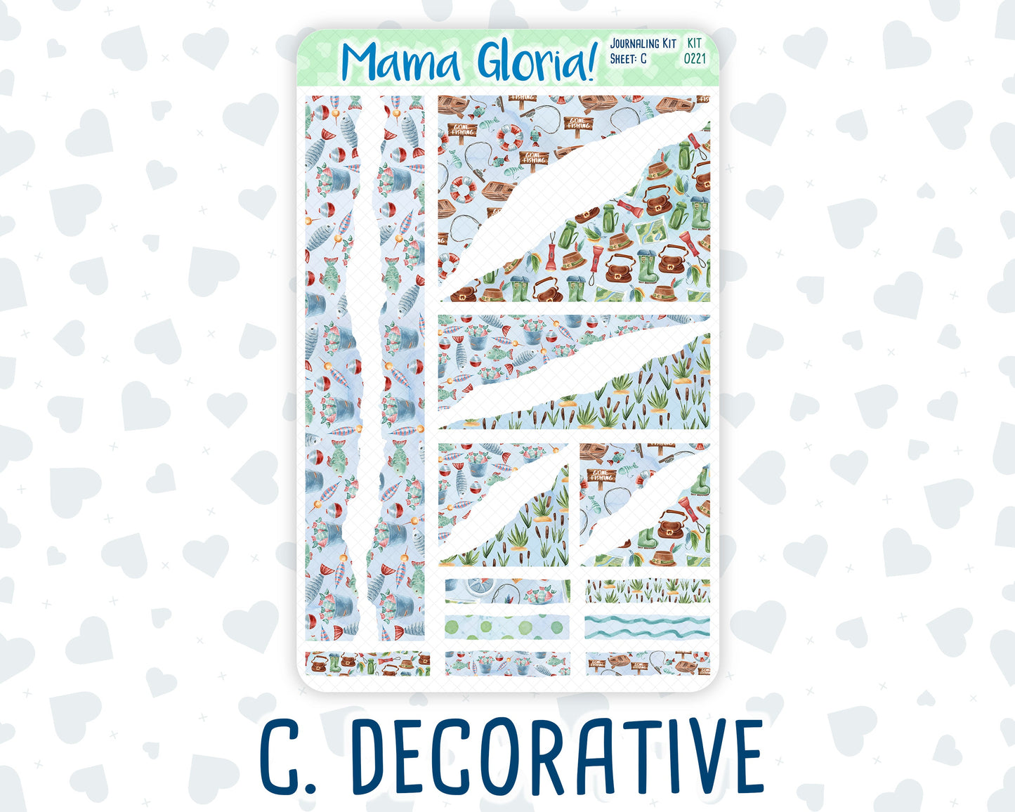 Kit 0221 - Journaling Kit - For Planners | Notebooks - June - Gone Fishing