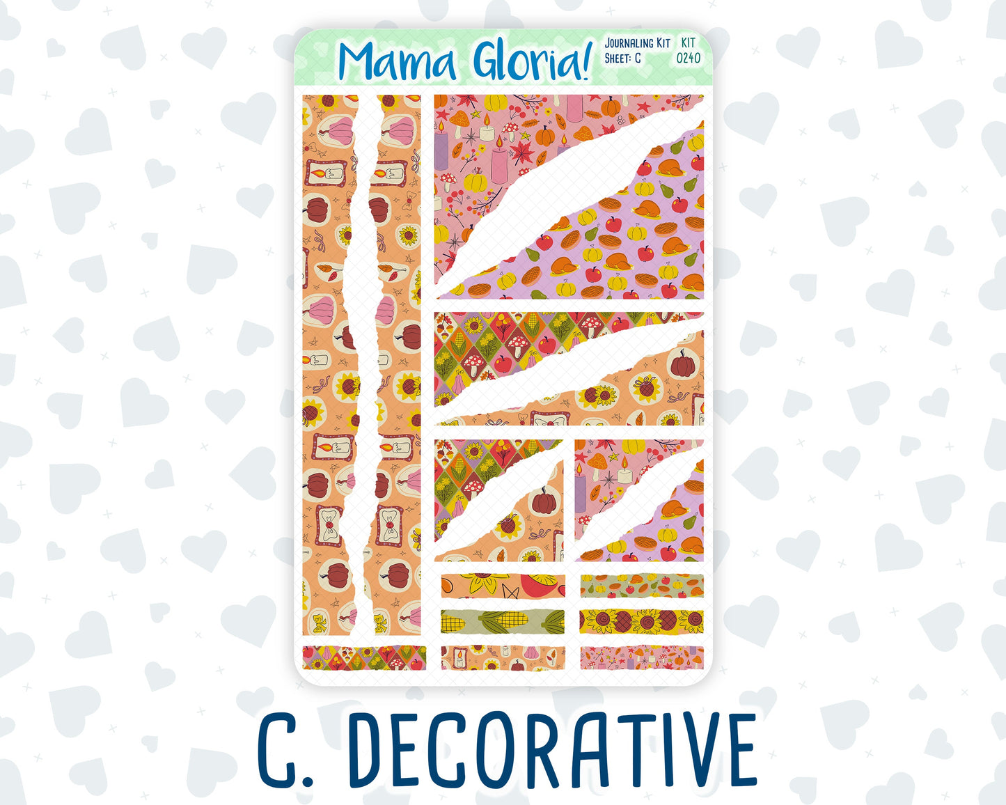 Kit 0240 - Journaling Kit - For Planners | Notebooks - November - Cozy Thanksgiving