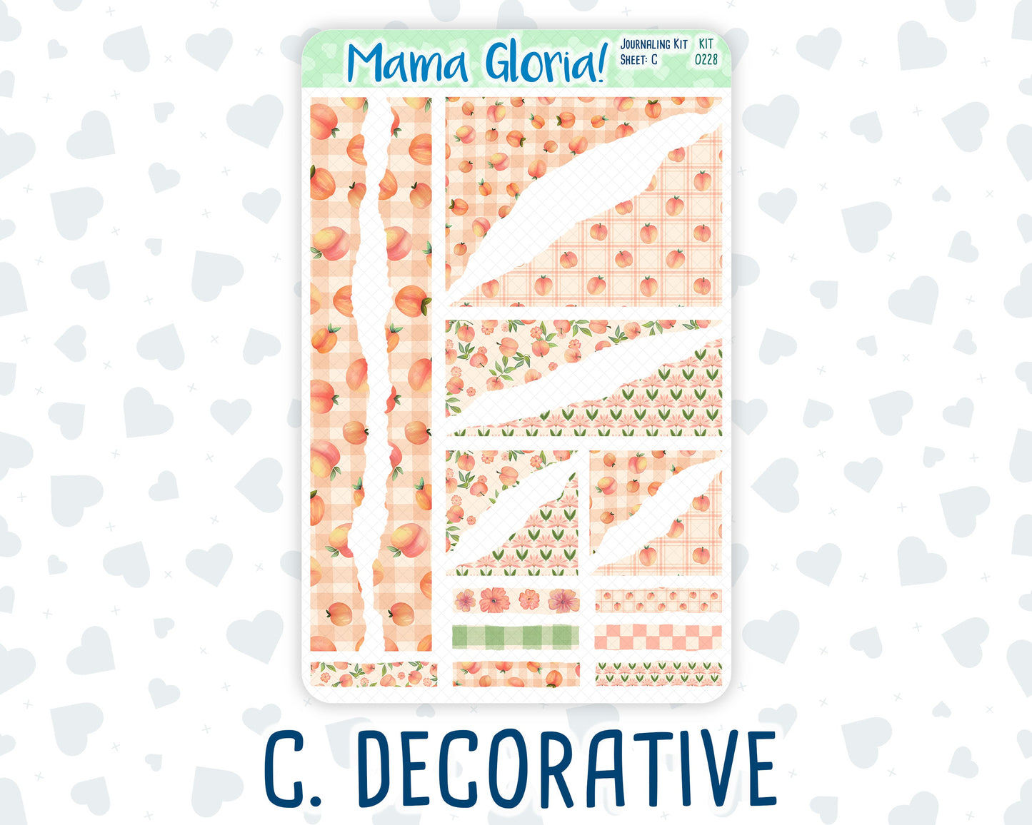 Kit 0228 - Journaling Kit - For Planners | Notebooks - August - Just Peachy