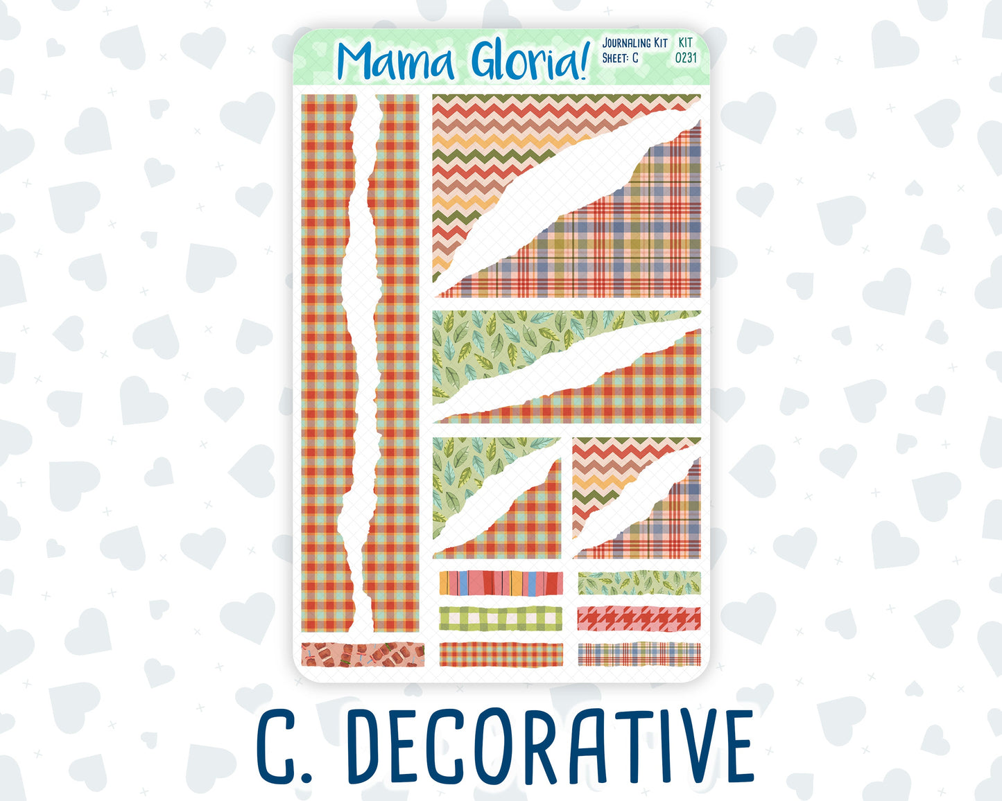 Kit 0231 - Journaling Kit - For Planners | Notebooks - August - Backyard BBQ