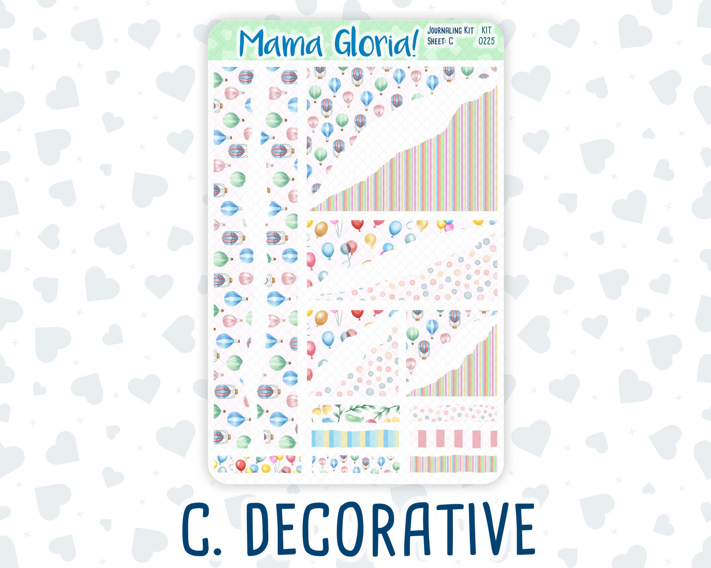 Kit 0225 - Journaling Kit - For Planners | Notebooks - July - Carnival Joy