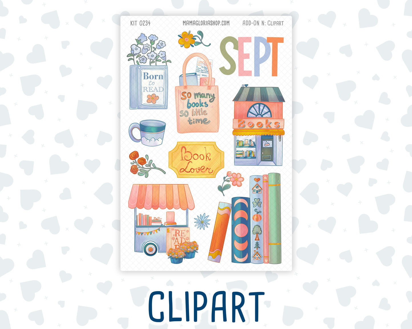 Kit 0234 - Journaling Kit - For Planners | Notebooks - September - REF - Kit 0234 – Reader’s Escape - September
