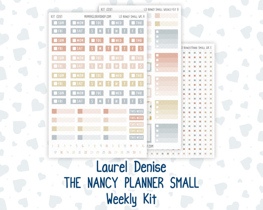 Kit 0261 - Laurel Denise The Nancy Planner Small - Weekly Kit - April - Llama Spring