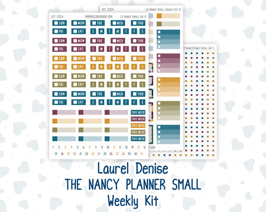 Kit 0304 - Laurel Denise The Nancy Planner Small - Weekly Kit - November - Autumn In Bloom