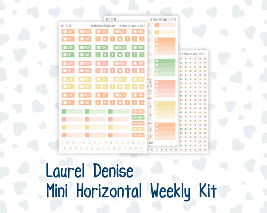 Kit 0228 - Laurel Denise Mini - Horizontal - Weekly Kit - August - Just Peachy