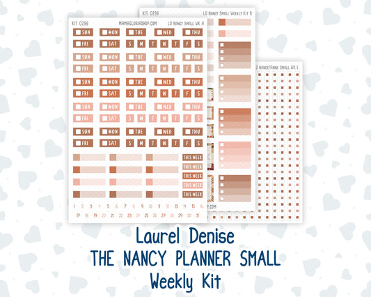 Kit 0296 - Laurel Denise The Nancy Planner Small - Weekly Kit - September - Coffee Break