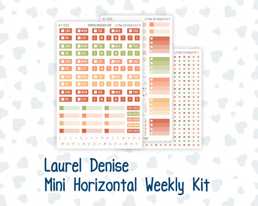 Kit 0235 - Laurel Denise Mini - Horizontal - Weekly Kit - September - Apple Orchard