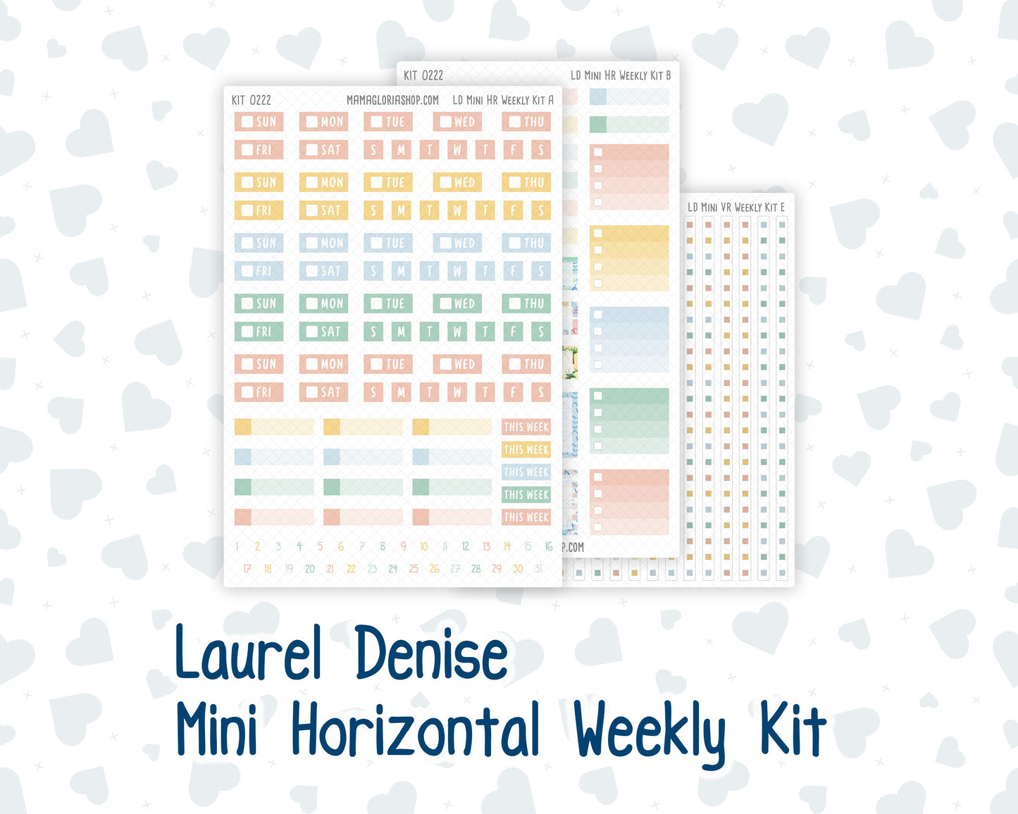 Kit 0222 - Laurel Denise Mini - Horizontal - Weekly Kit - June - Beach Day