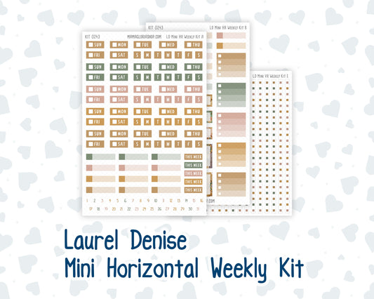 Kit 0243 - Laurel Denise Mini - Horizontal - Weekly Kit - November - Boho Autumn