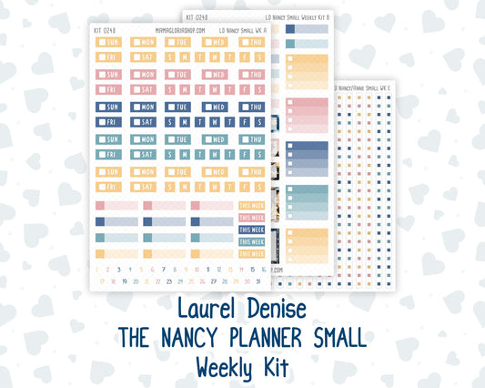 Kit 0248 - Laurel Denise The Nancy Planner Small - Weekly Kit - January - Midnight Countdown