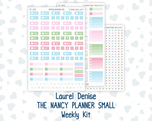 Kit 0262 - Laurel Denise The Nancy Planner Small - Weekly Kit - April - Spring Puffs