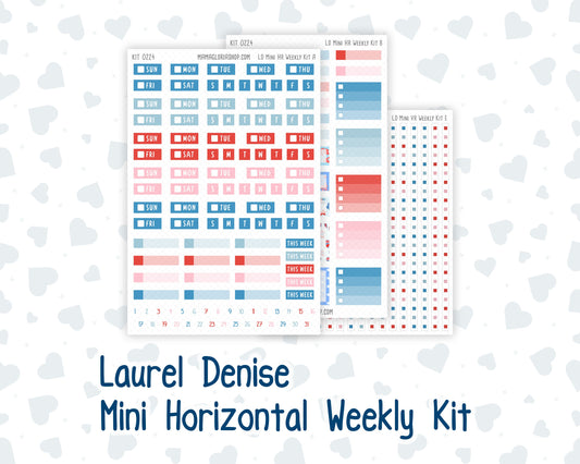 Kit 0224 - Laurel Denise Mini - Horizontal - Weekly Kit - July - Patriotic Parade
