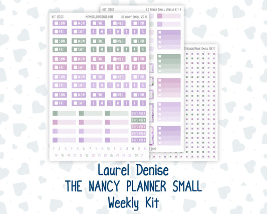 Kit 0263 - Laurel Denise The Nancy Planner Small - Weekly Kit - April - Lavender Drift