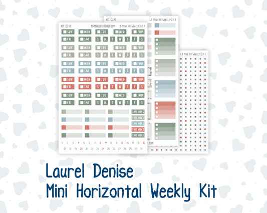 Kit 0245 - Laurel Denise Mini - Horizontal - Weekly Kit - December - Vintage Christmas