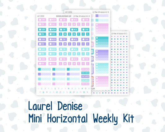 Kit 0230 - Laurel Denise Mini - Horizontal - Weekly Kit - August - School Daze