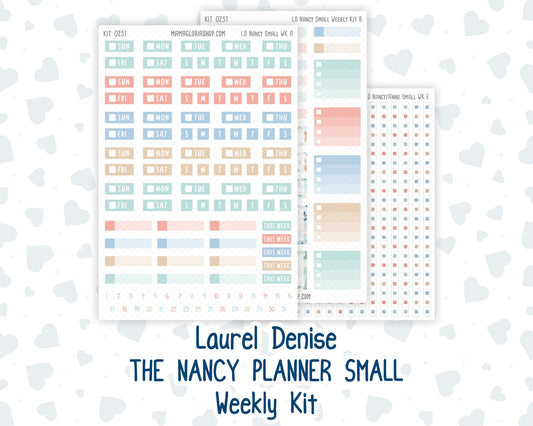 Kit 0251 - Laurel Denise The Nancy Planner Small - Weekly Kit - January - Pine & Paws