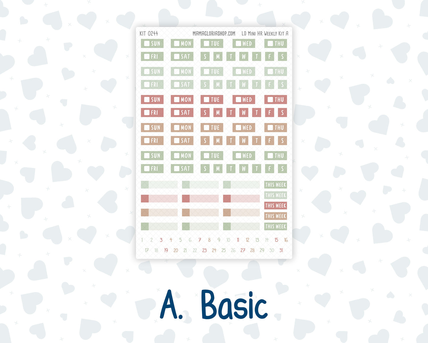 Kit 0244 - Laurel Denise Mini - Horizontal - Weekly Kit - December - Santas Village
