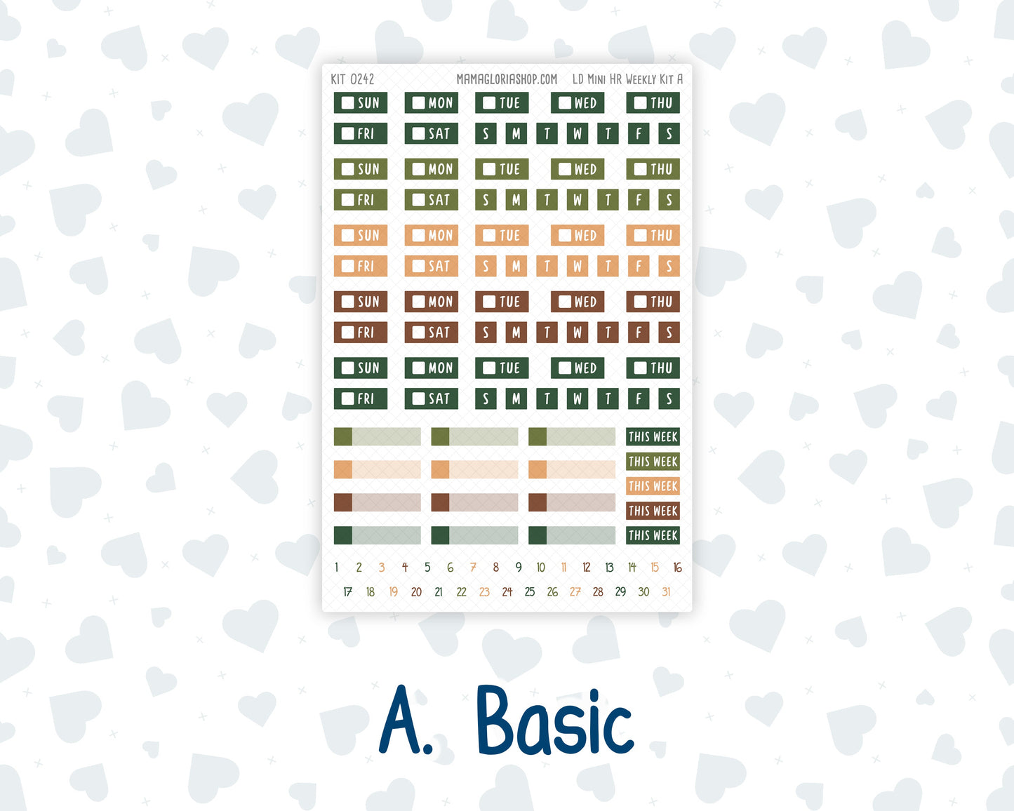 Kit 0242 - Laurel Denise Mini - Horizontal - Weekly Kit - November - Cottage Autumn