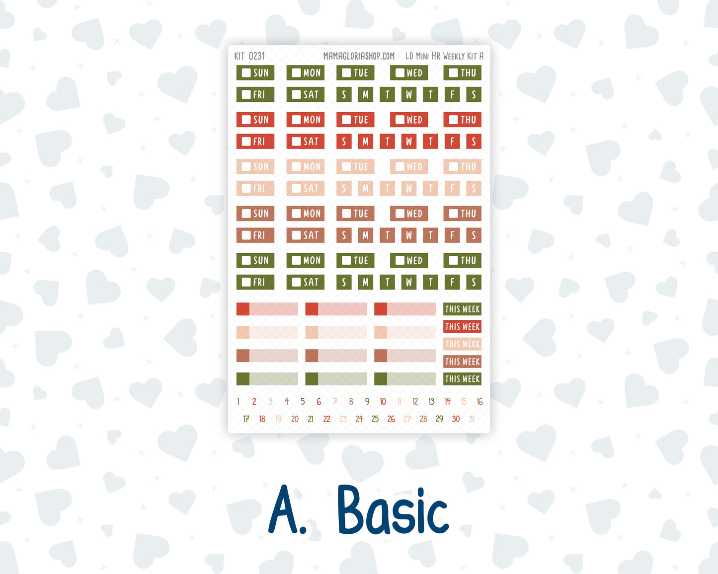 Kit 0231 - Laurel Denise Mini - Horizontal - Weekly Kit - August - Backyard BBQ