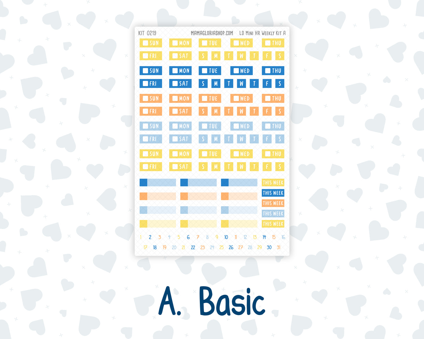Kit 0219 Laurel Denise Mini Size – Weekly - Horizontal Layout - Bee's Business- May