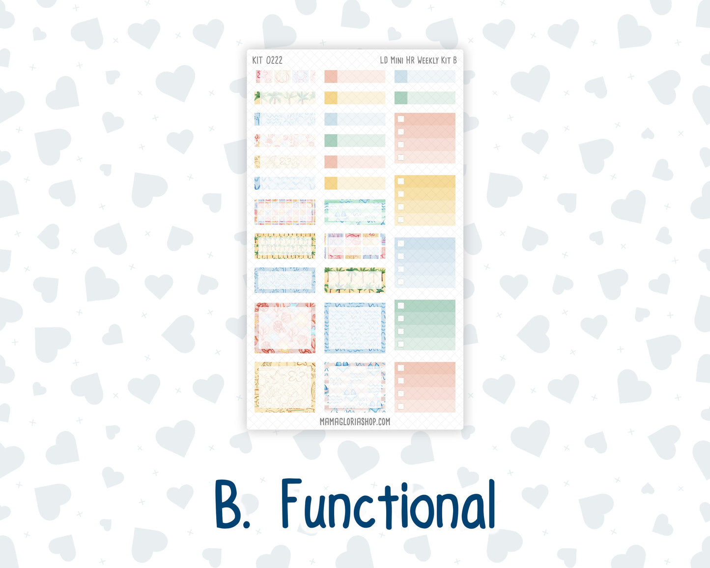 Kit 0222 - Laurel Denise Mini - Horizontal - Weekly Kit - June - Beach Day
