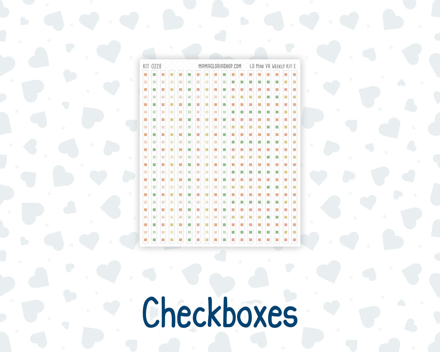 Kit 0228 - Laurel Denise Mini - Horizontal - Weekly Kit - August - Just Peachy