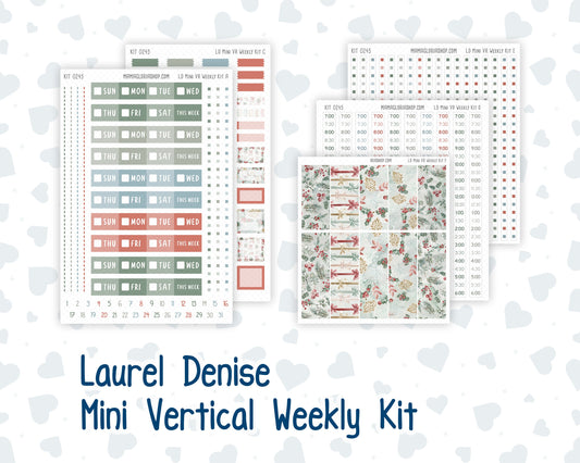 Kit 0245 - Laurel Denise Mini - Vertical - Weekly Kit - December - Vintage Christmas
