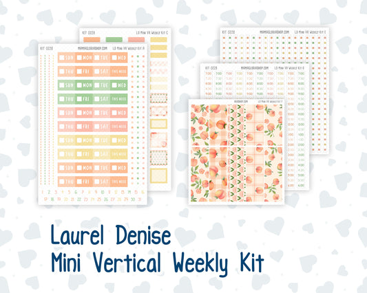Kit 0228 - Laurel Denise Mini - Vertical - Weekly Kit - August - Just Peachy